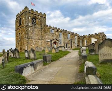 The Church of Saint Mary, an Anglican parish church in the town of Whitby in North Yorkshire England. It was founded around 1110, although its interior dates chiefly from the late 18th century.