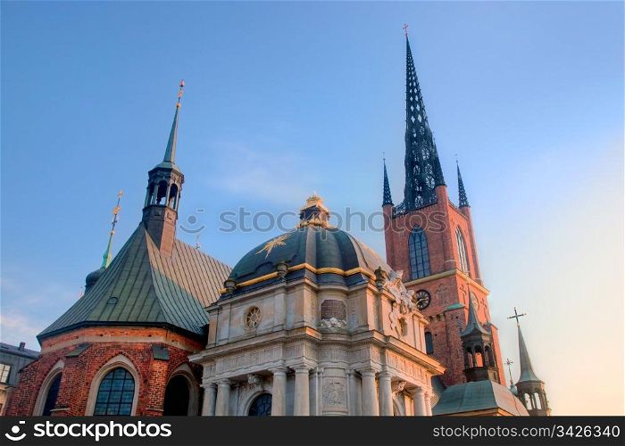 The church Riddarholmen in Stockholm, Sweden