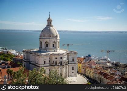 the Church Santa Engracia in the Old Town Alfama of the city Lisbon in Portugal. Portugal, Lisbon, October, 2021