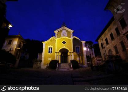 The churche in the Fishingvillage of Orta on the Lake Orta in the Lombardia in north Italy. . EUROPE ITALY LOMBARDIA