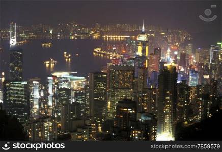 The City Centre of Hong Kong in the south of China in Asia.