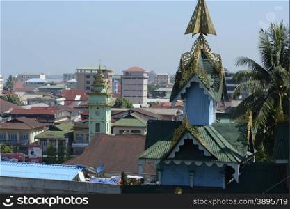 the City centre with the Clock Tower in the city of Myeik in the south in Myanmar in Southeastasia.. ASIA MYANMAR BURMA MYEIK CITY CLOCK TOWER
