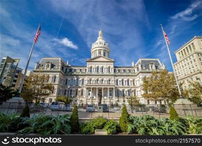 The city hall of Baltimore Maryland