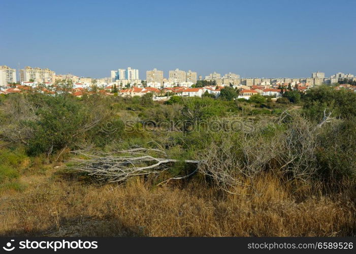 The city of Ashkelon in Israel, the view from City Park