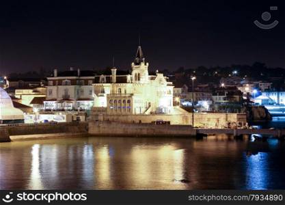 The city of Cascais near Lisboa by night