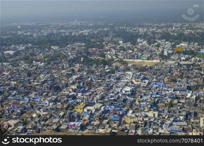 The city of Udaipur in India the top view
