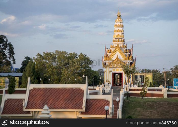 the city pillar shrine in the city of Phitsanulok in the north of Thailand. Thailand, Phitsanulok, November, 2018.. THAILAND PHITSANULOK CITY PILLAR SHRINE