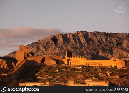 The Citywall in the old City in the historical Town of Fes in Morocco in north Africa.. AFRICA MAROCCO FES