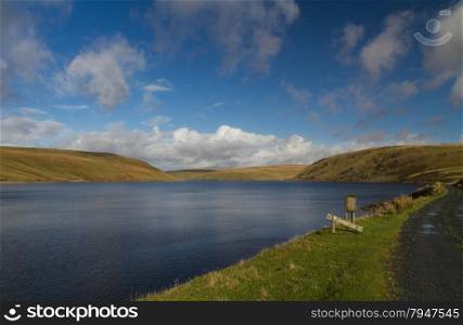 The Claerwen Reservoir part of Elan Valley Reservoirs. Powys, Wales, United Kingdom.