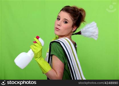 The cleaning green fairy