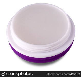 The close up of beauty cream on white background with clipping path
