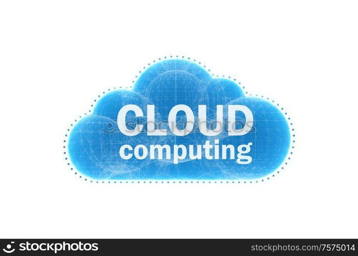 The cloud computing concept - 3d rendering. Cloud computing concept - 3d rendering