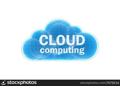 The cloud computing concept - 3d rendering. Cloud computing concept - 3d rendering