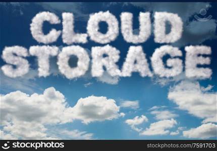 The cloud computing storage in it concept. Cloud computing storage in IT concept