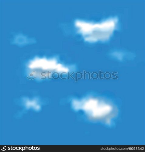 The clouds in the sky. Vector illustration