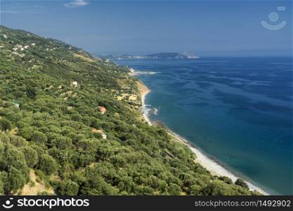 The coast at summer near Ascea, Salerno, Campania, Italy