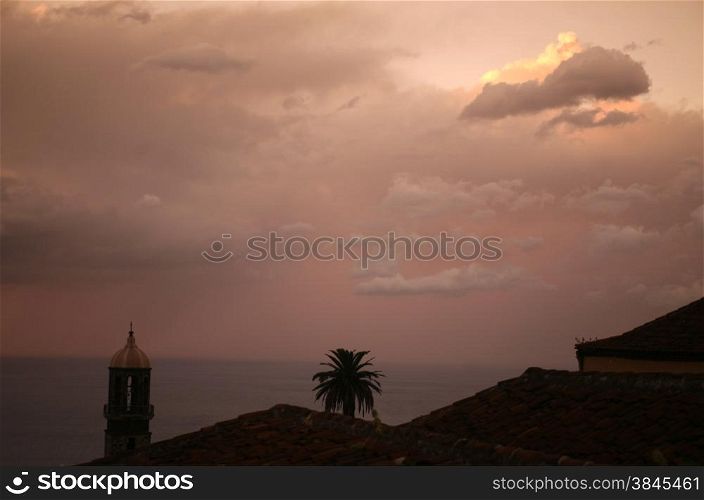 The coast in the village of Puerto de la Cruz on the Island of Tenerife on the Islands of Canary Islands of Spain in the Atlantic. . SPAIN CANARY ISLAND TENERIFE