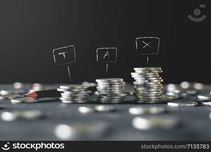 The coin placed three rows on a black table and had an icon on top.