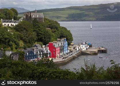 The colorful fishing village of Tobarmory on the Isle of Mull in North West Scotland