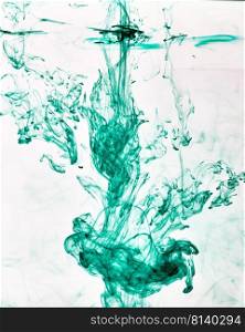The colorful ink into the water while in motion,  Abstract, background, Wallpaper, Concept art 