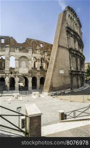 The Colosseum in Rome. Frontal view