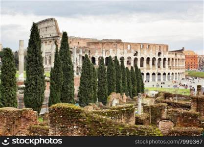 The Colosseum in Rome, Italy