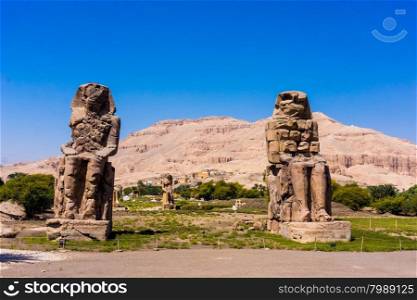 The Colossi of Memnon, Luxor, Egypt