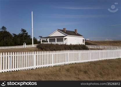 The commanders residence and command center for American Camp on San Juan Island in Washington State. This military base is one of the last structures from the Pig War in the 1800s where American and British troops had a standoff for 5-10 years.