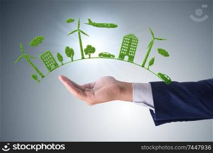 The concept of clean energy and environmental protection. Concept of clean energy and environmental protection
