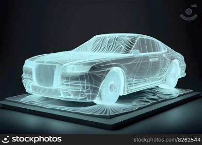The concept of electromobility, e-motion, green transport, modern technology. Neural network AI generated art. The concept of electromobility, e-motion, green transport, modern technology. Neural network AI generated