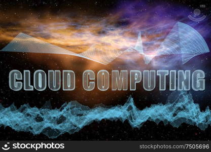 The concept of it cloud computing. Concept of IT cloud computing