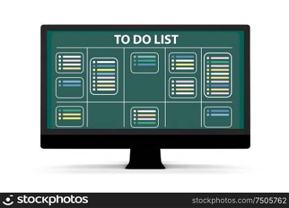 The concept of to do list isolated on white. Concept of to do list isolated on white