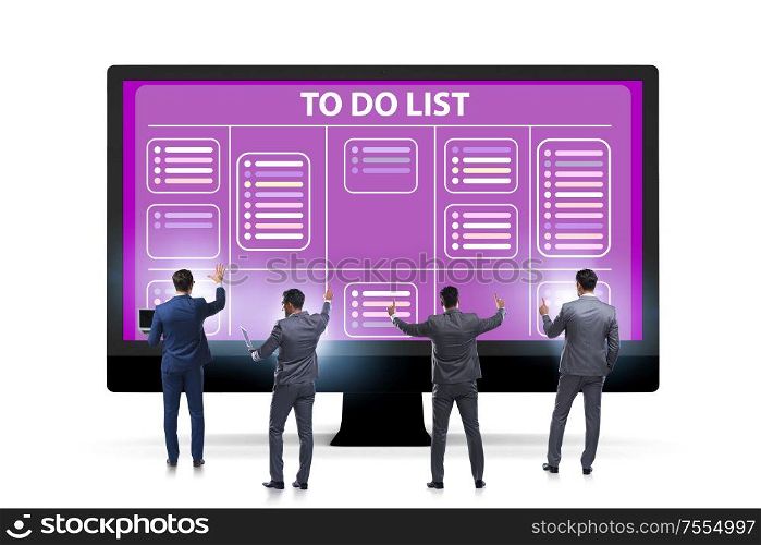 The concept of to do list with businessman. Concept of to do list with businessman