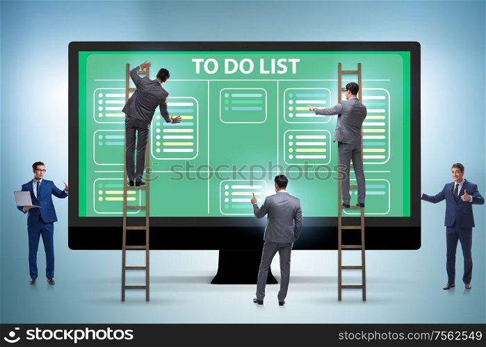 The concept of to do list with businessman. Concept of to do list with businessman