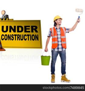 The concept of under construction for your webpage. Concept of under construction for your webpage