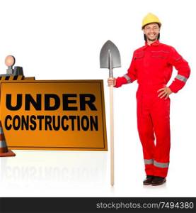 The concept of under construction for your webpage. Concept of under construction for your webpage