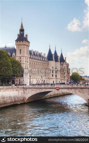 The Conciergerie building in Paris, France on a sunny day