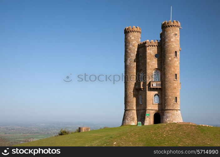 The Cotswold landmark of Broadway Tower, Worcestershire, England.