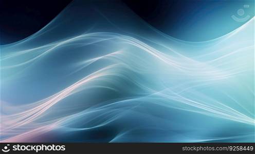 The creative blue smooth abstract wavy background. Generative AI AIG21.