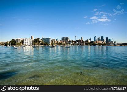 The crystal-clear waters of Rose Bay, Sydney Harbour, Australia