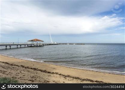 The current jetty, opened to the public in 1995, is the third pier generation built on the same location in the Moreton Bay, Redcliffe, Australia