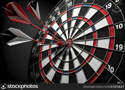 The darts isolated on black background. Neural network AI generated art. The darts isolated on black background. Neural network AI generated