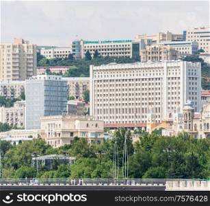 The day view of baku azerbaijan architecture. Day view of Baku Azerbaijan architecture