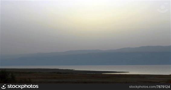 The Dead sea landscape before a sunrise