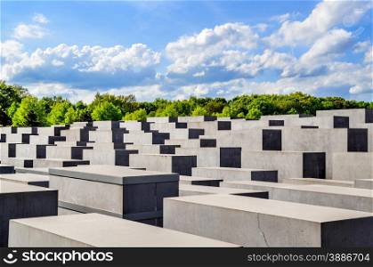 The Denkmal fur die Juden ermordeten Europe (Memorial to the Murdered Jews of Europe), also known as Holocaust-Memorial Mahnmal at Berlin, Germany