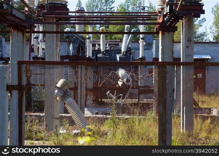 The destruction at the transformer substation as a result of a terrorist act