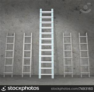 The different ladders in career progression concept. Different ladders in career progression concept