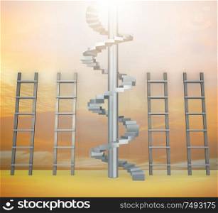 The different ladders in career progression concept. Different ladders in career progression concept
