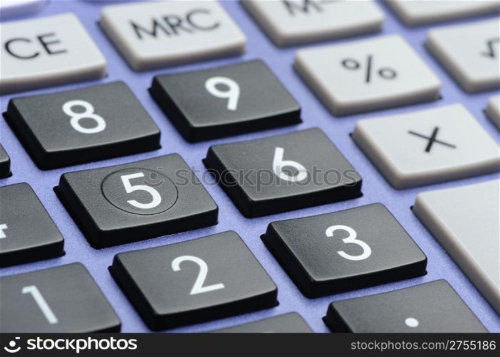 The digital keyboard. A photo close up
