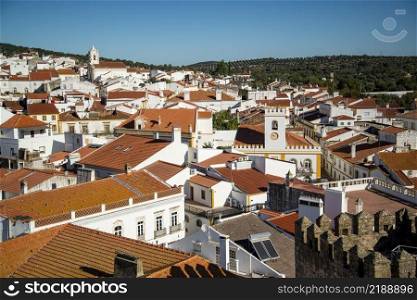 the District Council the the view with the Village of Alter do Chao in Alentejo in  Portugal.  Portugal, Alter do Chao, October, 2021